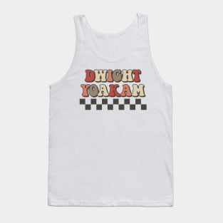 Dwight Yoakam Checkered Retro Groovy Style Tank Top